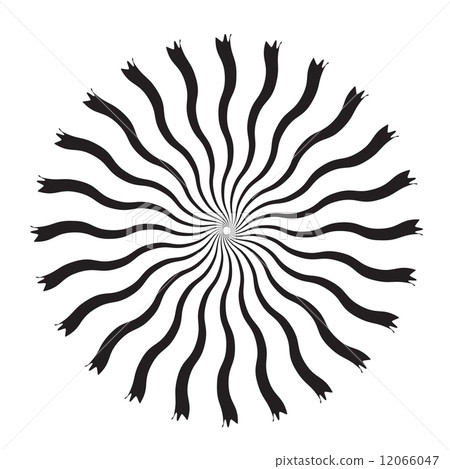 Black and White Abstract Psychedelic Art Background. Vector Illu 12066047