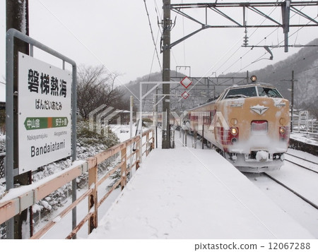 485系列JR東日本Banetsukishi線Bandai Atami 12067288