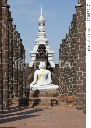 Beautiful white buddha in Thailand. Beautiful white buddha in Thailand. 12067547