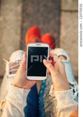using smart phone 12070030