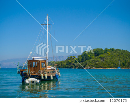 Harbor of Nidri on Lefkas island Harbor of Nidri on Lefkas island 12070173