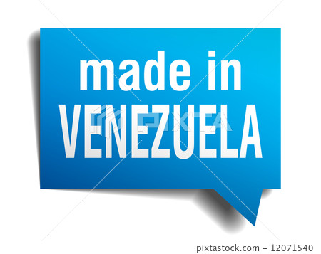 made in Venezuela blue 3d realistic speech bubble isolated on white background made in Venezuela blue 3d realistic speech bubble isolated on white background 12071540