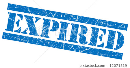 Expired blue grunge stamp 12071819