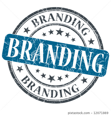 Branding blue grunge textured vintage isolated stamp 12071869