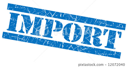 Import grunge blue stamp Import grunge blue stamp 12072040