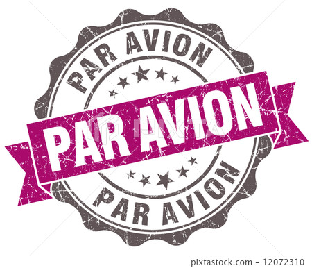 Par avion violet grunge retro style isolated seal Par avion violet grunge retro style isolated seal 12072310