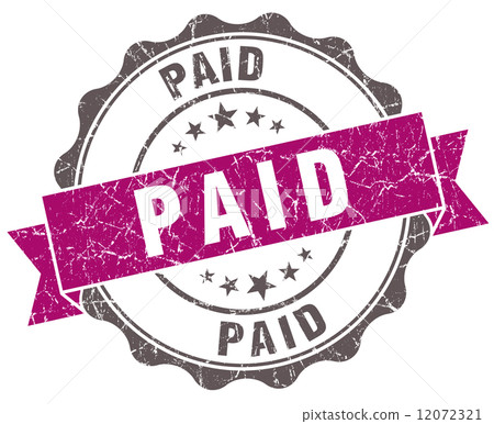 Paid violet grunge retro style isolated seal 12072321