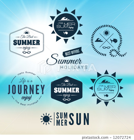 Vintage summer holidays typography design 12072724