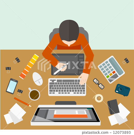 Designer management workplace - Stock Illustration [12073893] - PIXTA