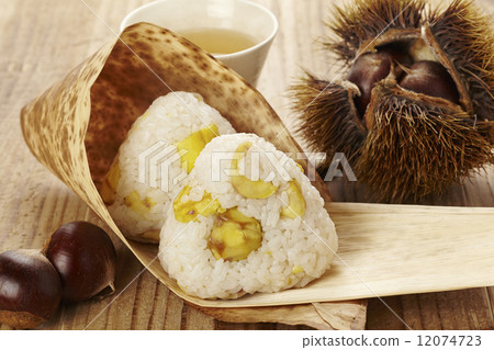 Chestnut rice and rice balls Chestnut rice and rice balls 12074723