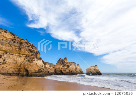 Rocky cliffs on the coast of the Atlantic ocean 12075036