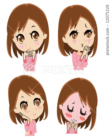 A young lady set with a scold face 12075226