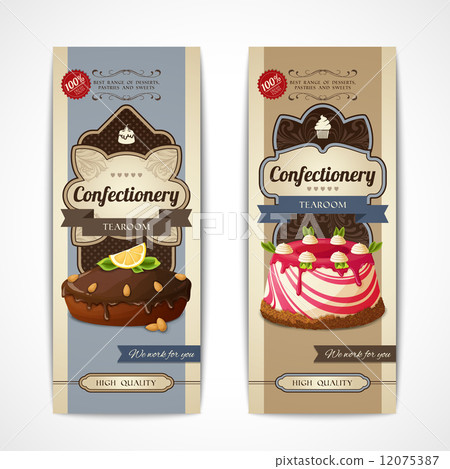 Sweets vintage banners vertical 12075387