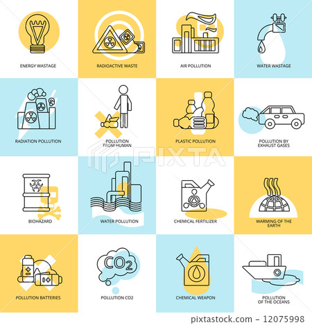 Pollution icon set 12075998