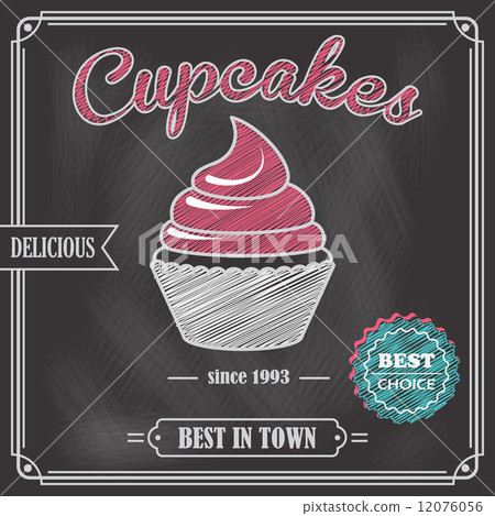 Cupcake chalkboard poster Cupcake chalkboard poster 12076056