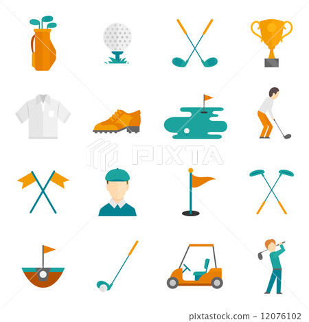 Golf icons set 12076102