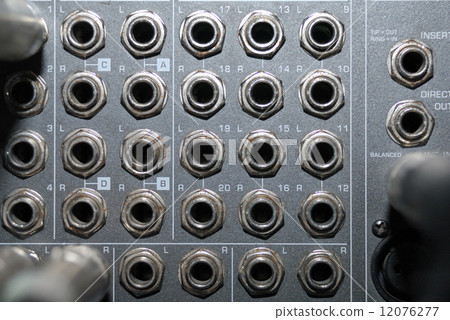 Studio xlr cables patch panel. Studio xlr cables patch panel. 12076277