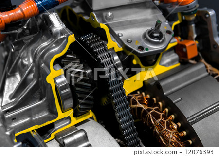 Opened switch gear of a car Opened switch gear of a car 12076393