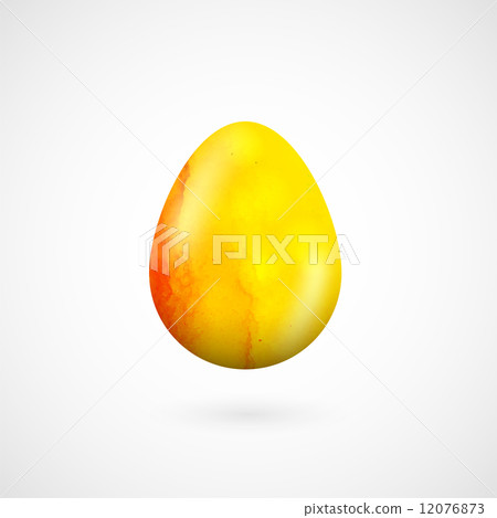 Happy Easter egg isolated on white 12076873