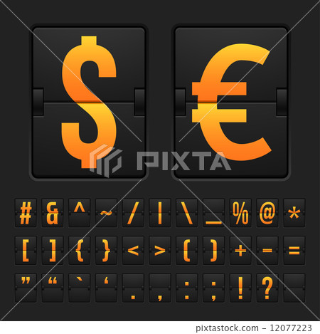 Scoreboard symbols alphabet mechanical panel 12077223