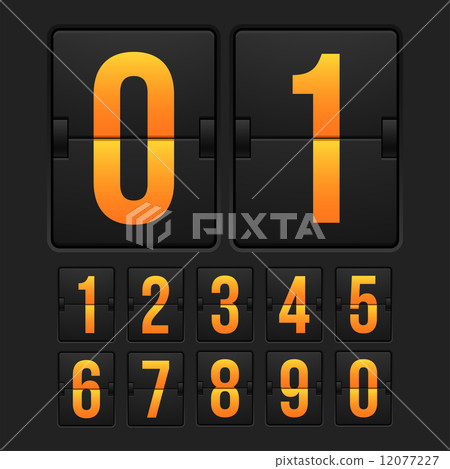 Countdown timer, white color mechanical scoreboard 12077227