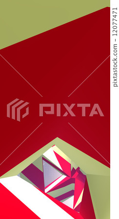 Red origami 12077471