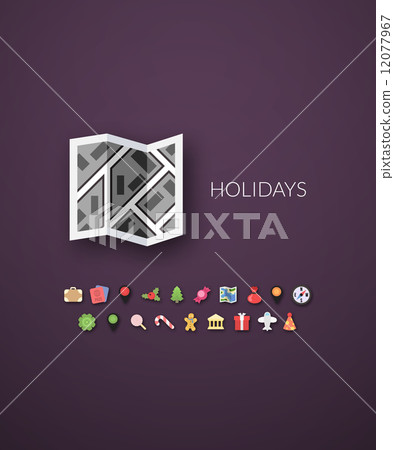 Flat design modern of brand identity style Flat design modern of brand identity style 12077967