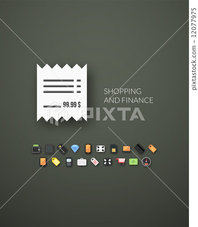 Flat design modern of brand identity style 12077975