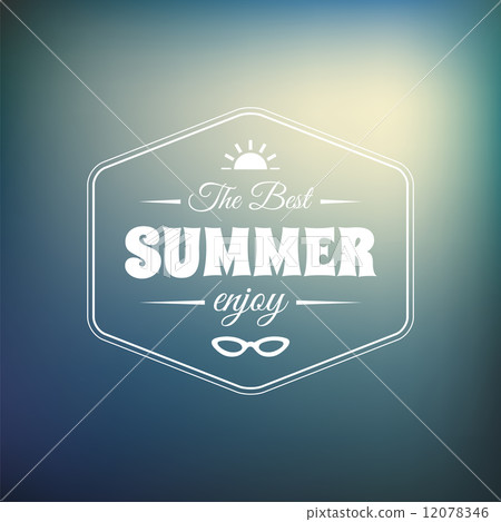 Retro styled summer calligraphic design card 12078346