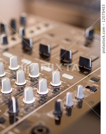 Closeup of dj controller - selective focus Closeup of dj controller - selective focus 12078483