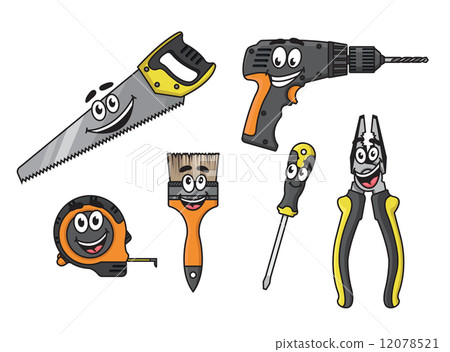 Cartoon diy tools characters Cartoon diy tools characters 12078521