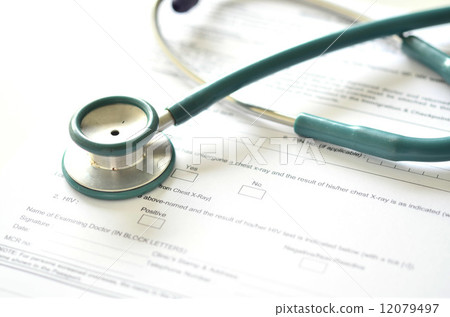 Filling Medical Form, document, stethoscope 12079497
