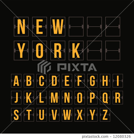 Outline scoreboard letters and symbols flat alphabet panel Outline scoreboard letters and symbols flat alphabet panel 12080326