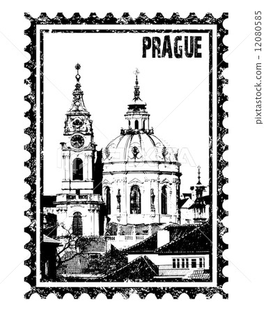 Church of St Nikolas in grunge style 12080585