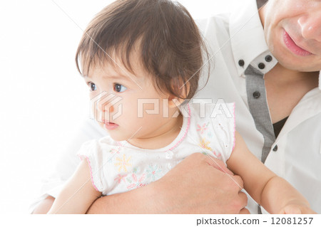 11個月大的寶寶和爸爸 12081257