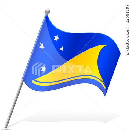 flag of Tokelauna vector illustration 12081595