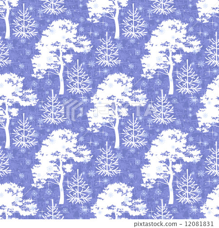 Seamless, trees silhouettes and snow Seamless, trees silhouettes and snow 12081831