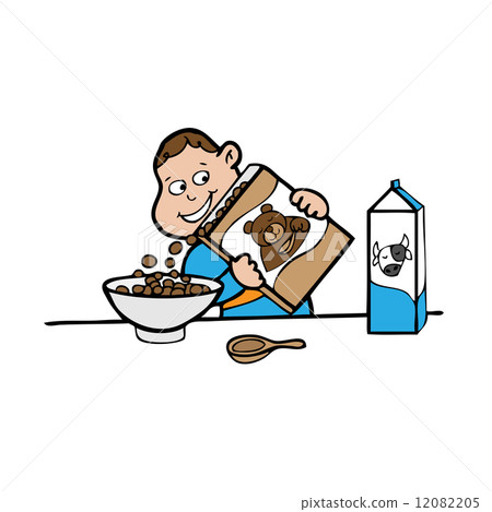 Boy and cereal milk Boy and cereal milk 12082205