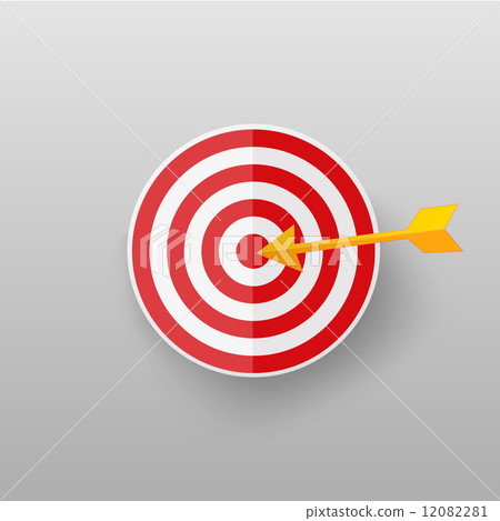 Target icon on gray background. 12082281