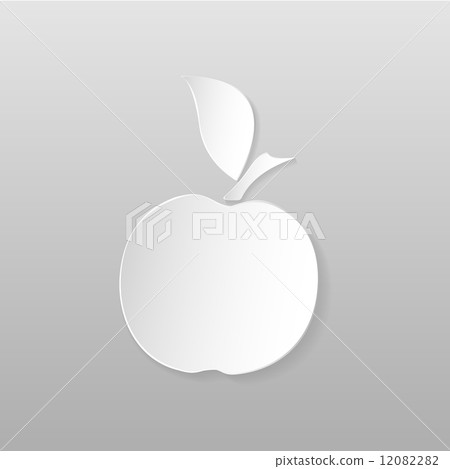 Origami apple icon. Origami apple icon. 12082282