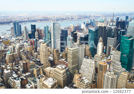 Cityscape view of Manhattan from Empire State Building 12082377