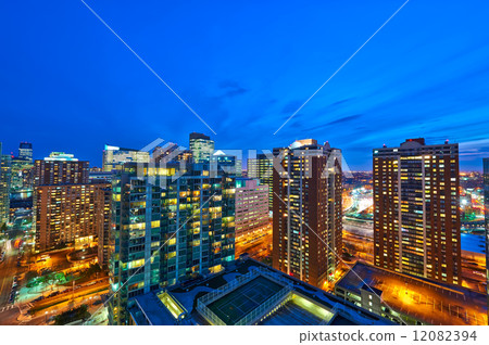 Jersey city at night 12082394