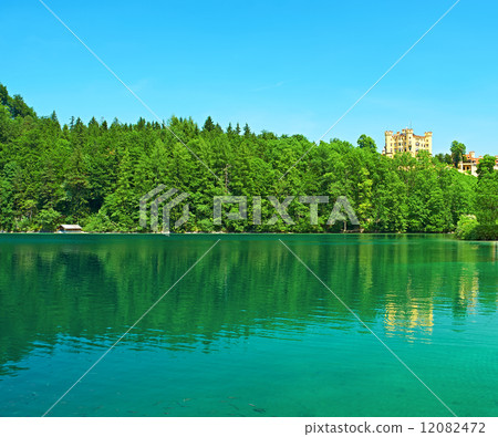 Alpsee lake at Hohenschwangau near Munich in Bavaria 12082472