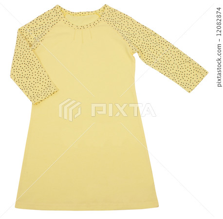 Little dress for child girls. Isolated on white Little dress for child girls. Isolated on white 12082874