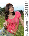 woman on meadow 12083184