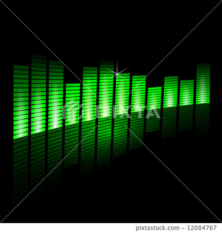 Vector illustration of music equalizer beam on black background 12084767