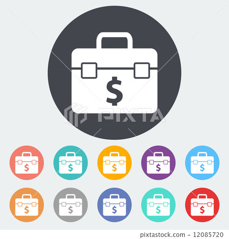 Briefcase flat single icon. 12085720