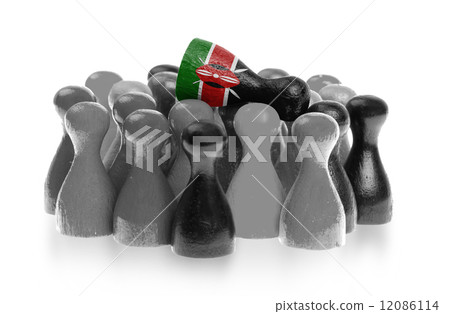 One unique pawn on top of common pawns 12086114