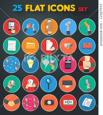 Business, office and marketing items icons Business, office and marketing items icons 12087014