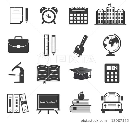 Back to school icon set 12087323